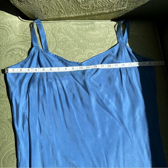 NWT J. Crew Gwyneth V-Neck Slip Dress Cupro-Blend Blue Size 16 - Picture 8 of 13